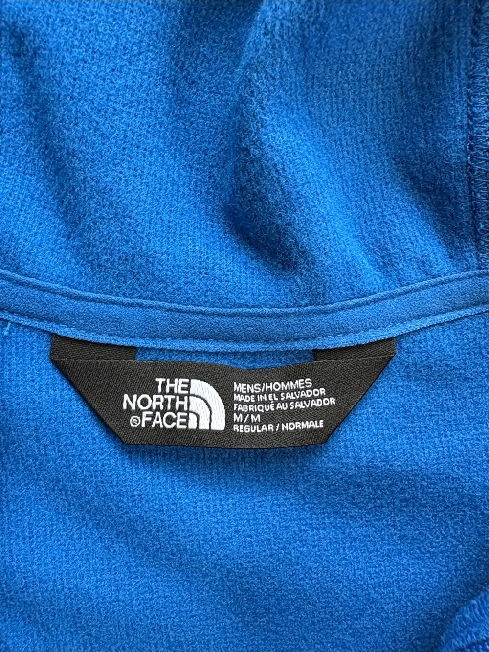 North Face Canyonlands Hooded Fleece Jacket Royal & Navy Blue Mens Medium